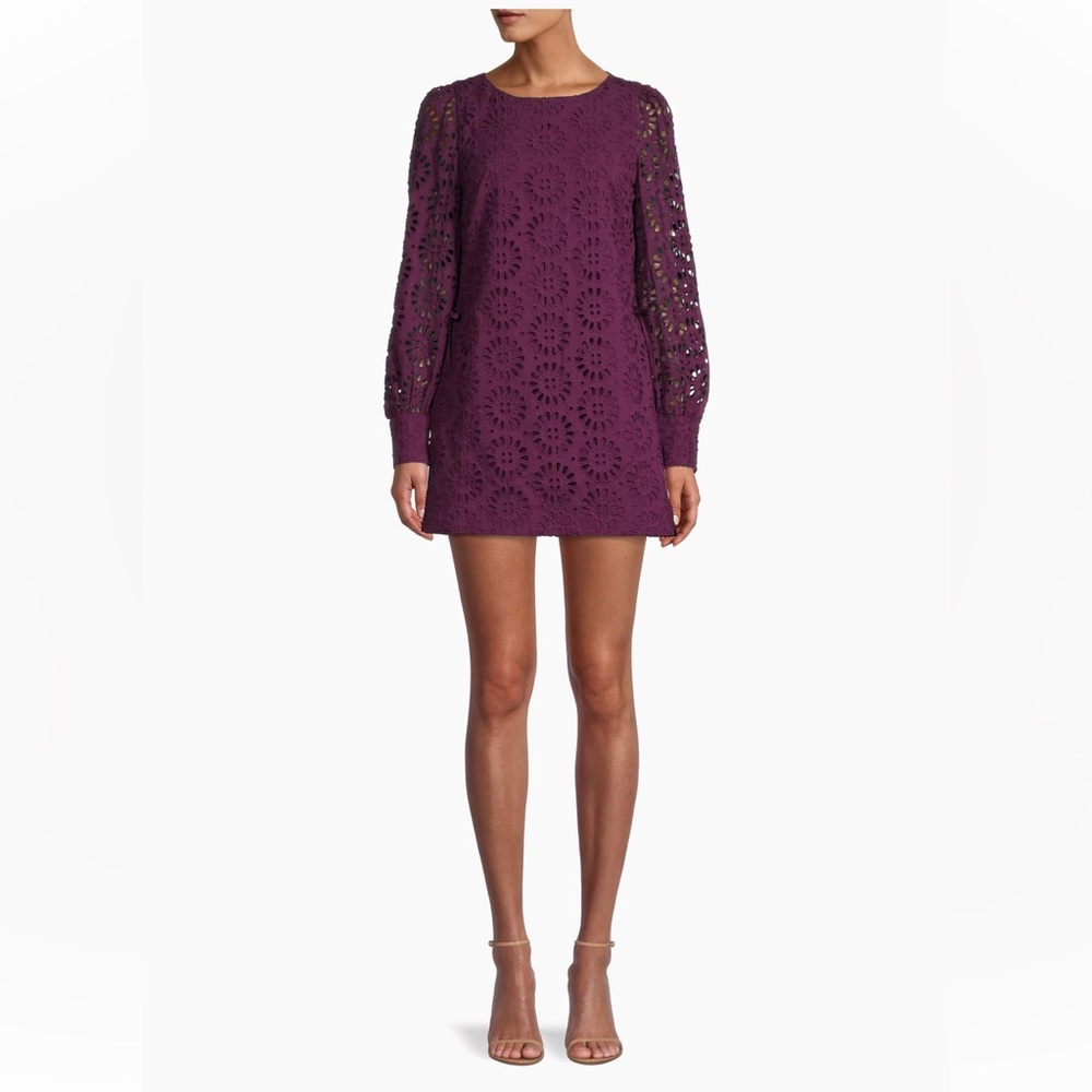 Lily Pulitzer's Aisha cotton romper features floral eyelet lace Size 00